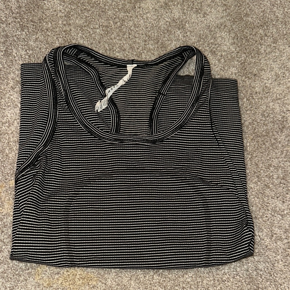 Lululemon Striped Black and White Women's Tank Top